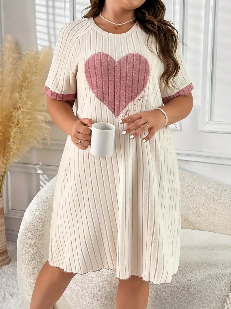 Heart Love you Nightie Curve