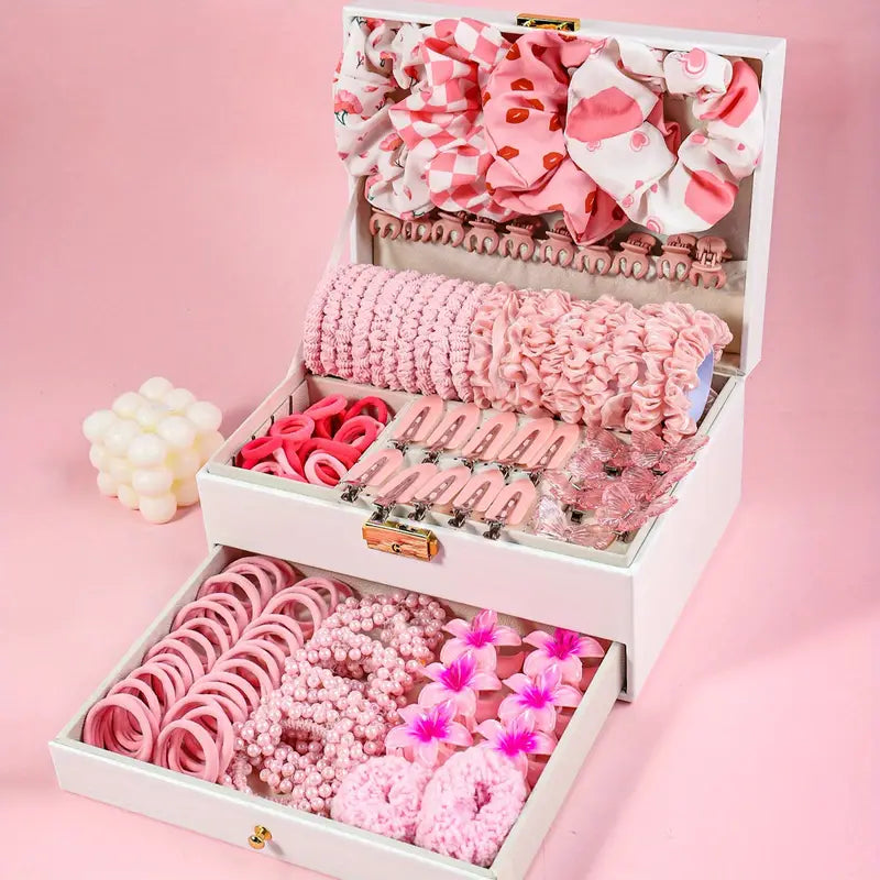 144pcs Boho Chic Hair Accessory Set