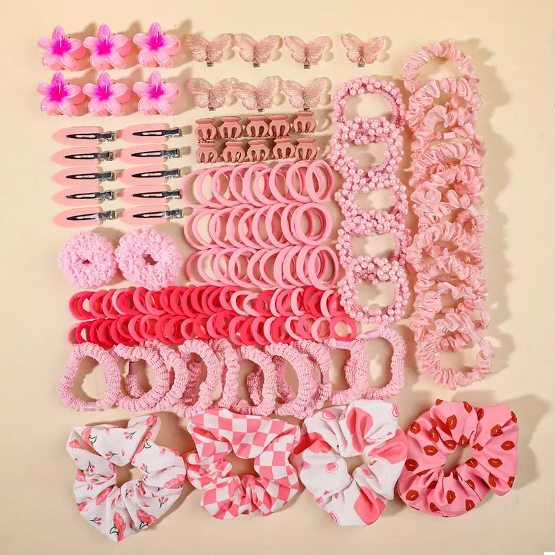 144pcs Boho Chic Hair Accessory Set