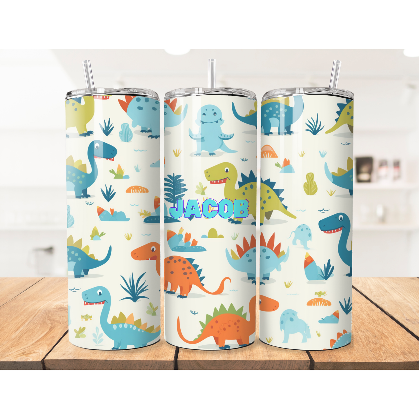 Personalised Dino 20 oz Tumbler