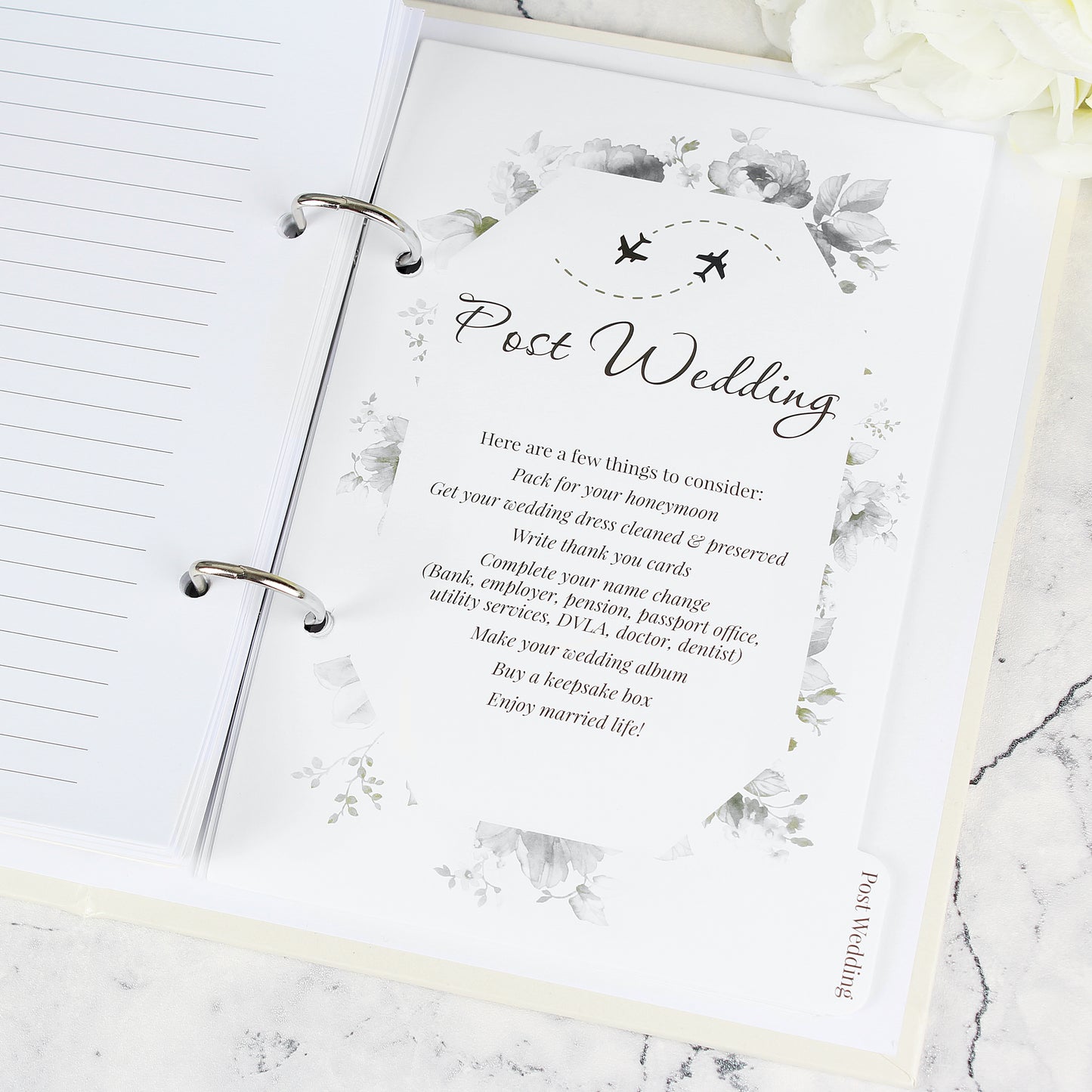 Personalised Botanical Border Wedding Planner