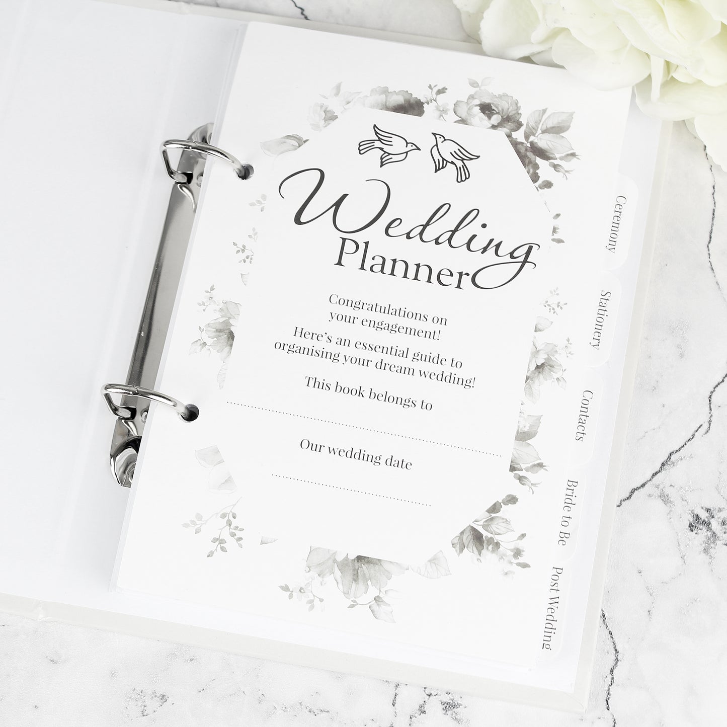 Personalised Botanical Border Wedding Planner
