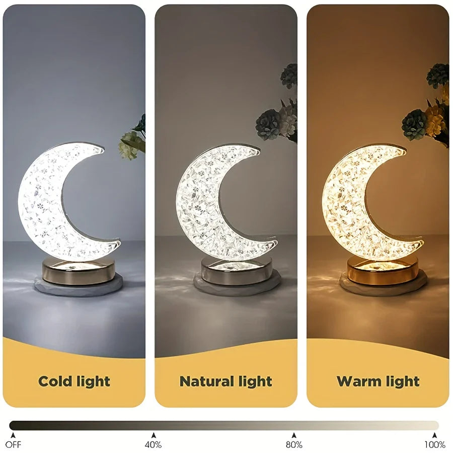 Crystal Lamp Crescent Moon