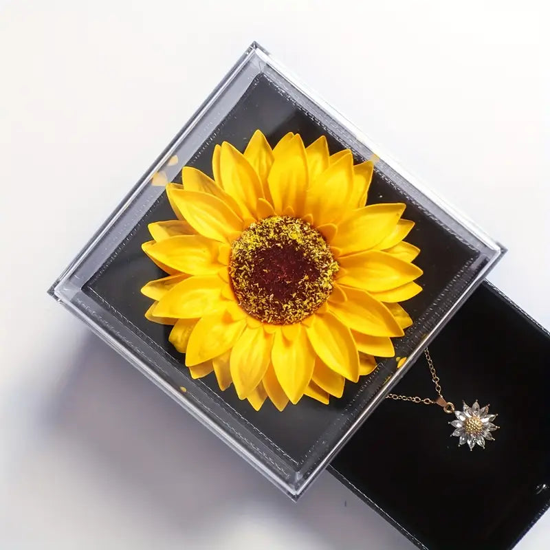 Sunflower Necklace Gift Box Set