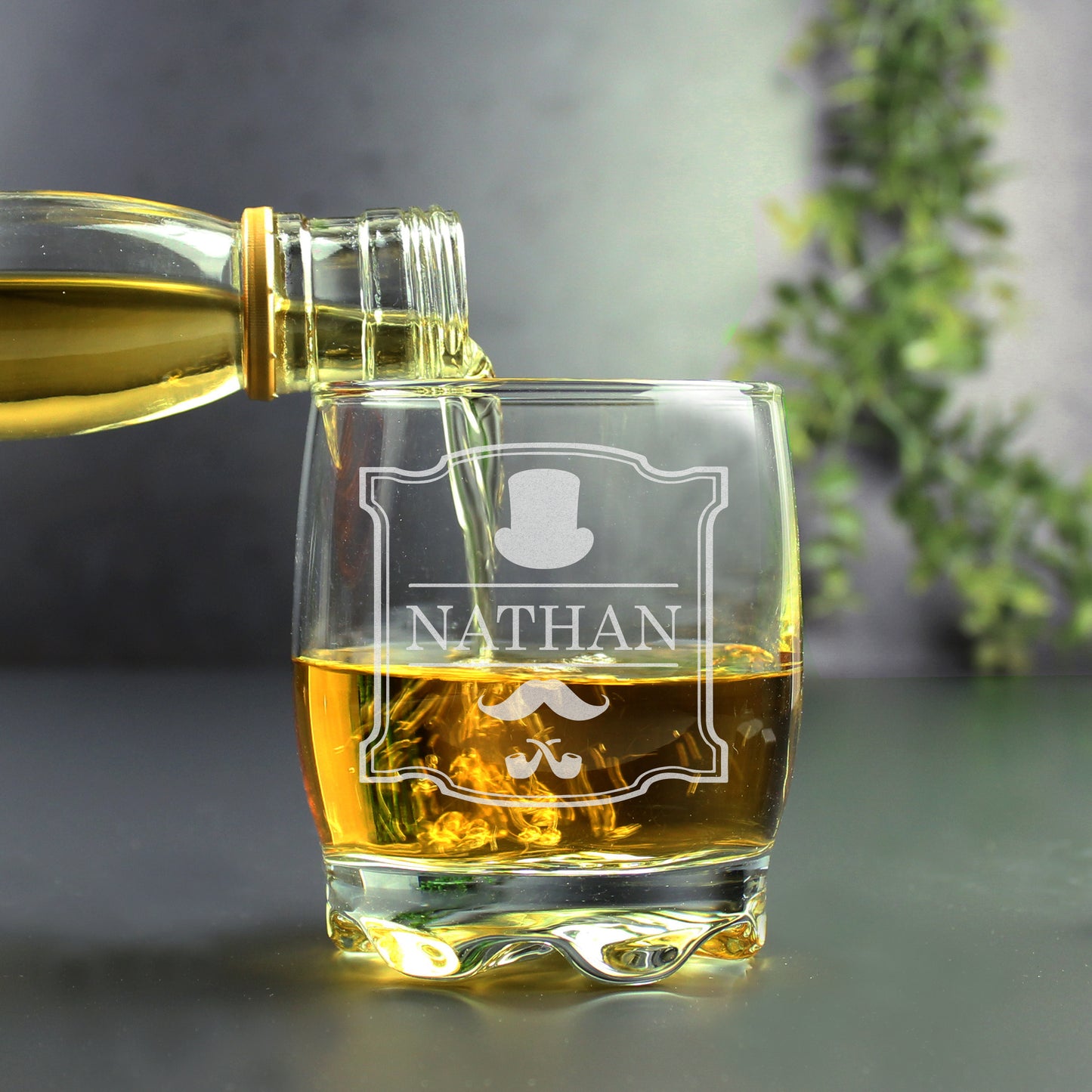 Personalised Gentlemans Tumbler and Whiskey Miniature Set