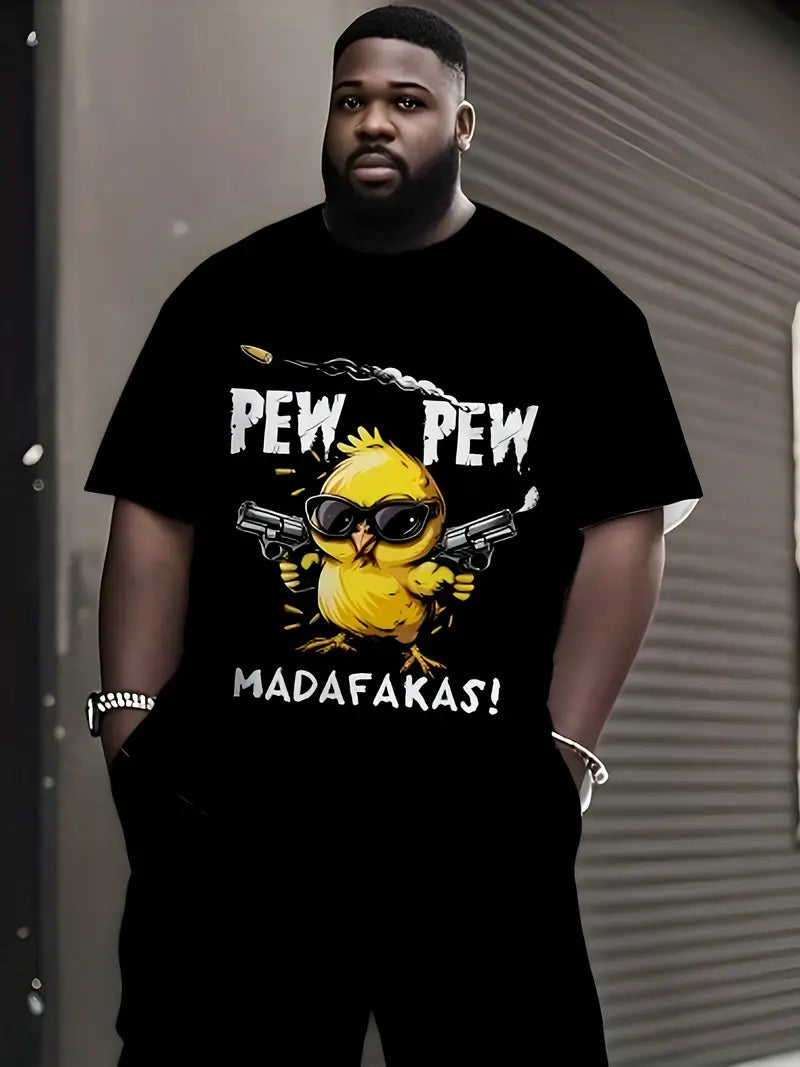Men's Funny 3D Printed T Shirt Phew Phew