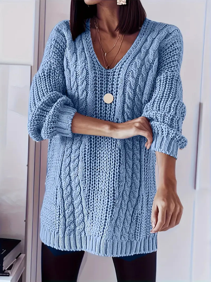 Soft Stretchy Women's Plus Size V-Neck Sweater Size 18 - 26