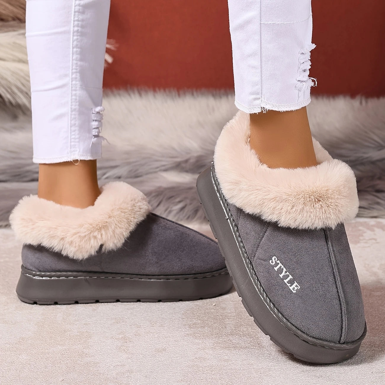 Premium Anti-Slip Thick-Soled Warm Slippers