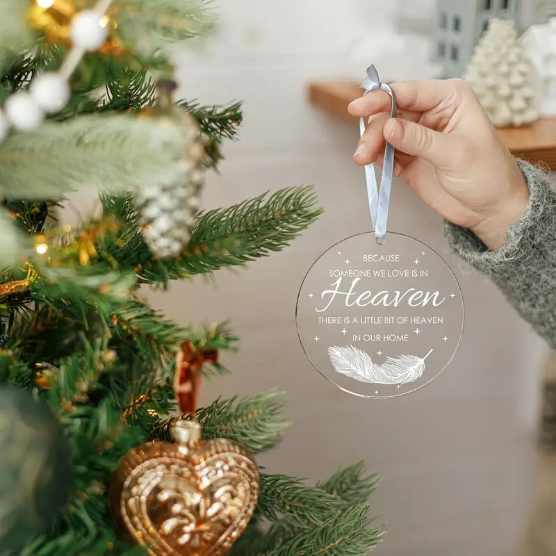 Flat, Memorial Christmas Ornament Someone in Heaven