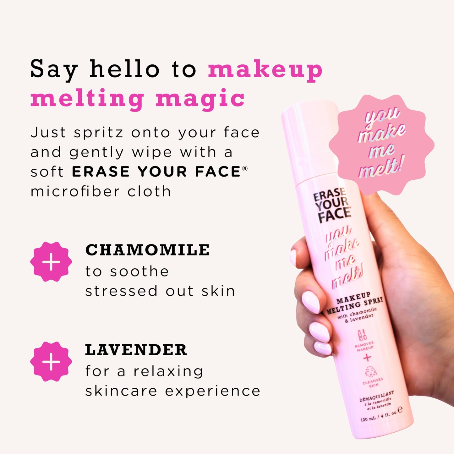 Erase Your Face Make-Up Melting Spray 120ml