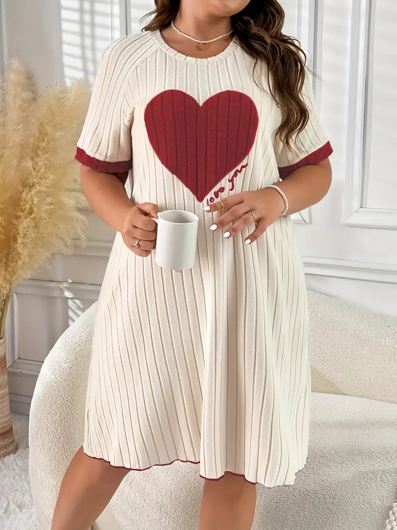 Heart Love you Nightie Curve