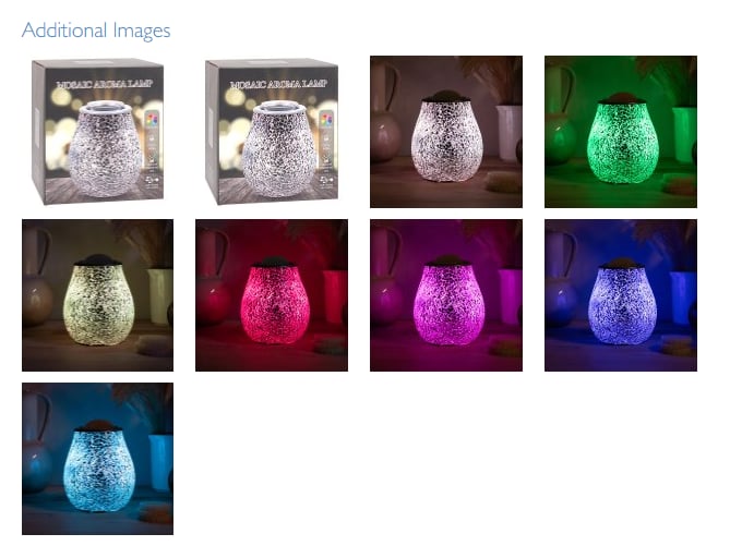AROMA LAMP MOSAIC COLOUR CHANGE