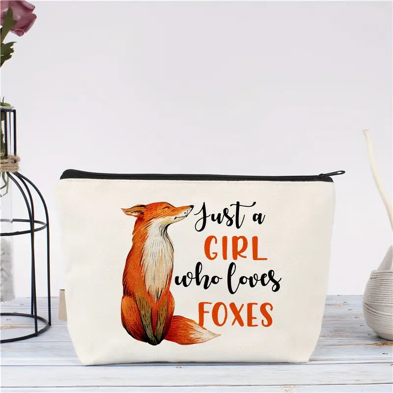 Just a girl who loves foxes Makeup bag