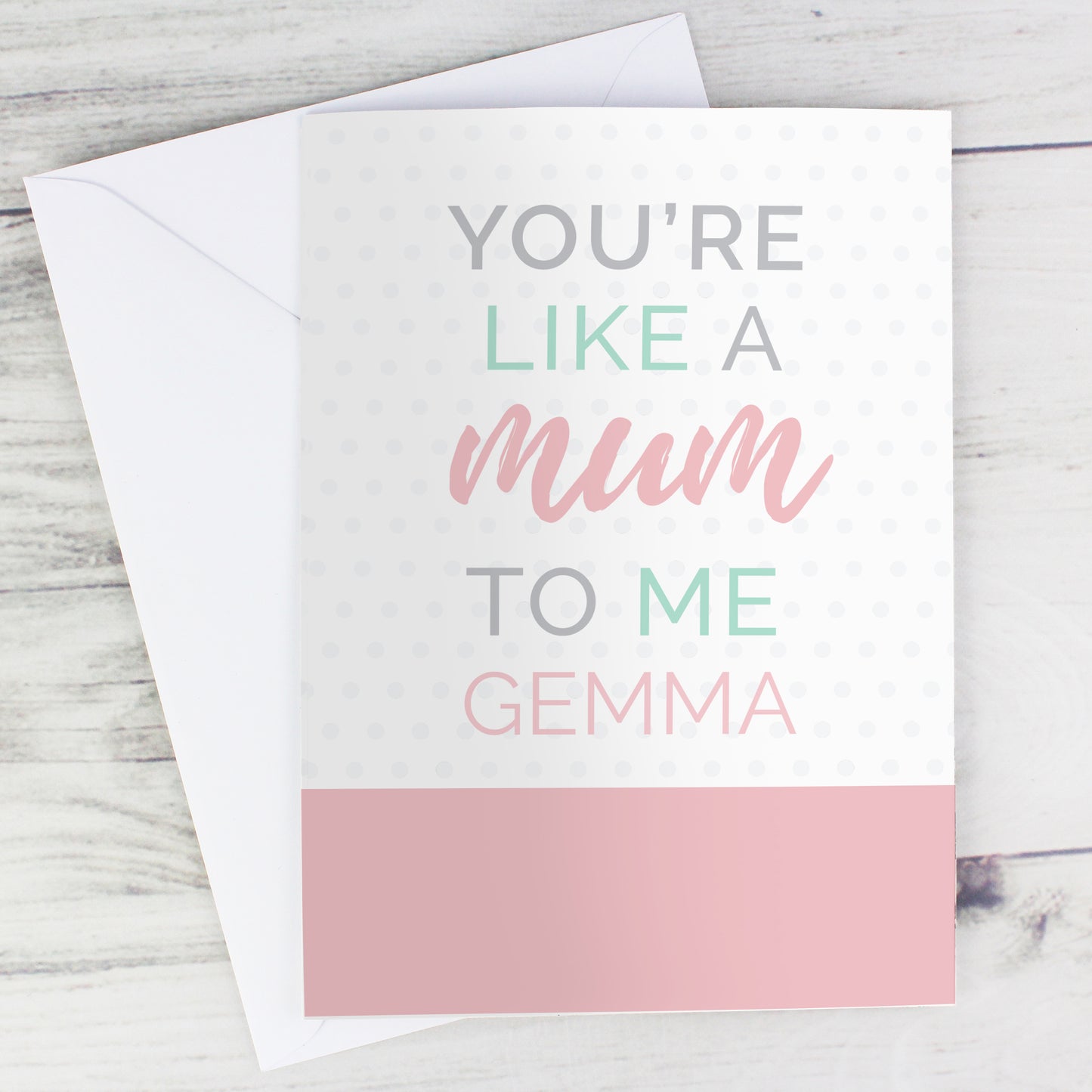 Personalised Like a Mum to Me Card