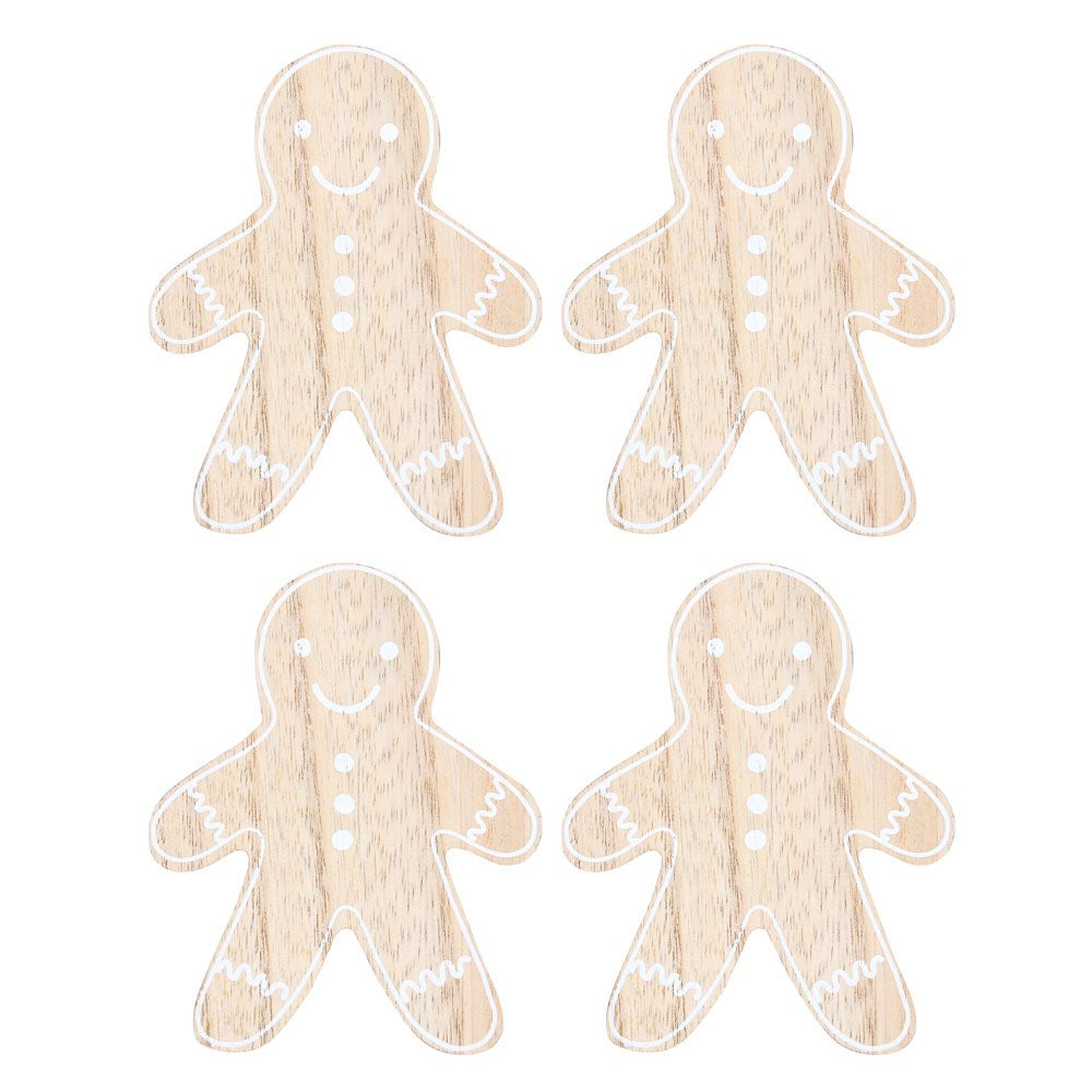 Gingerbread Man Coaster Set