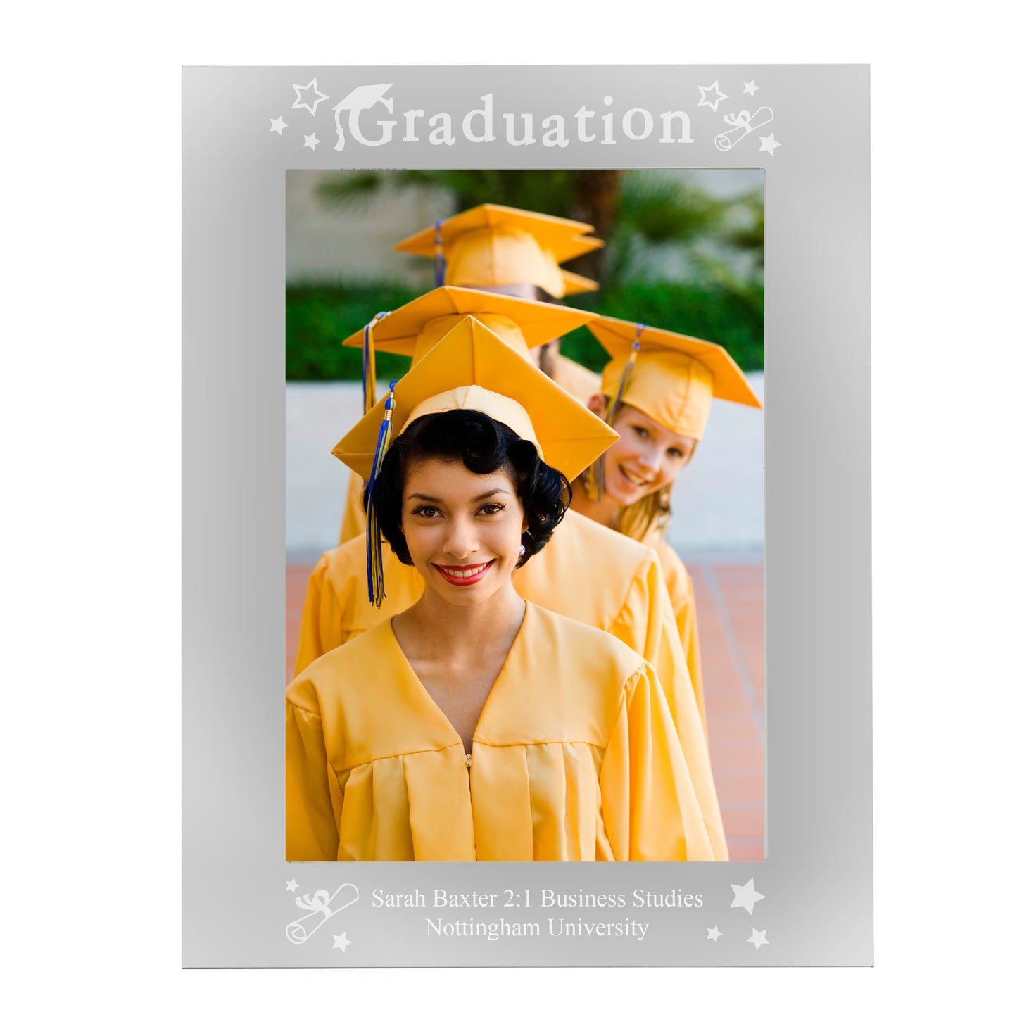 Personalised Graduation Confetti 5x7 Silver Photo Frame