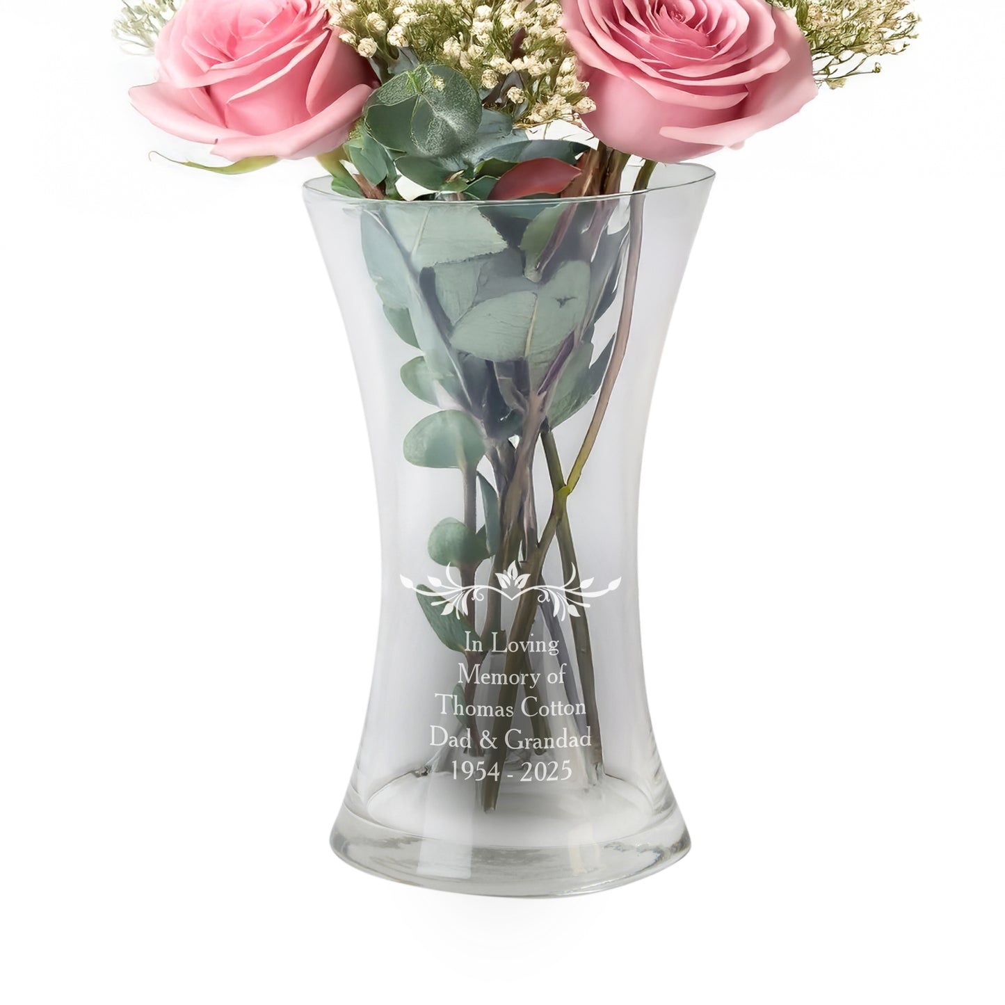 Personalised Sentiments Glass Vase