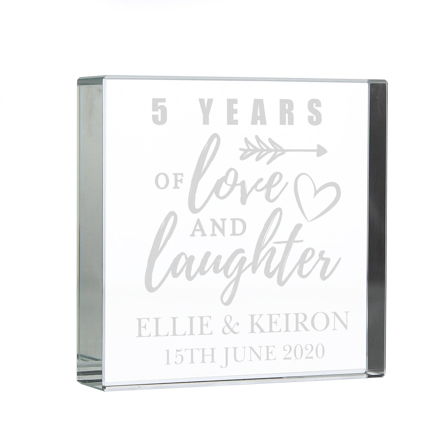 Personalised Arrow Anniversary Crystal Token