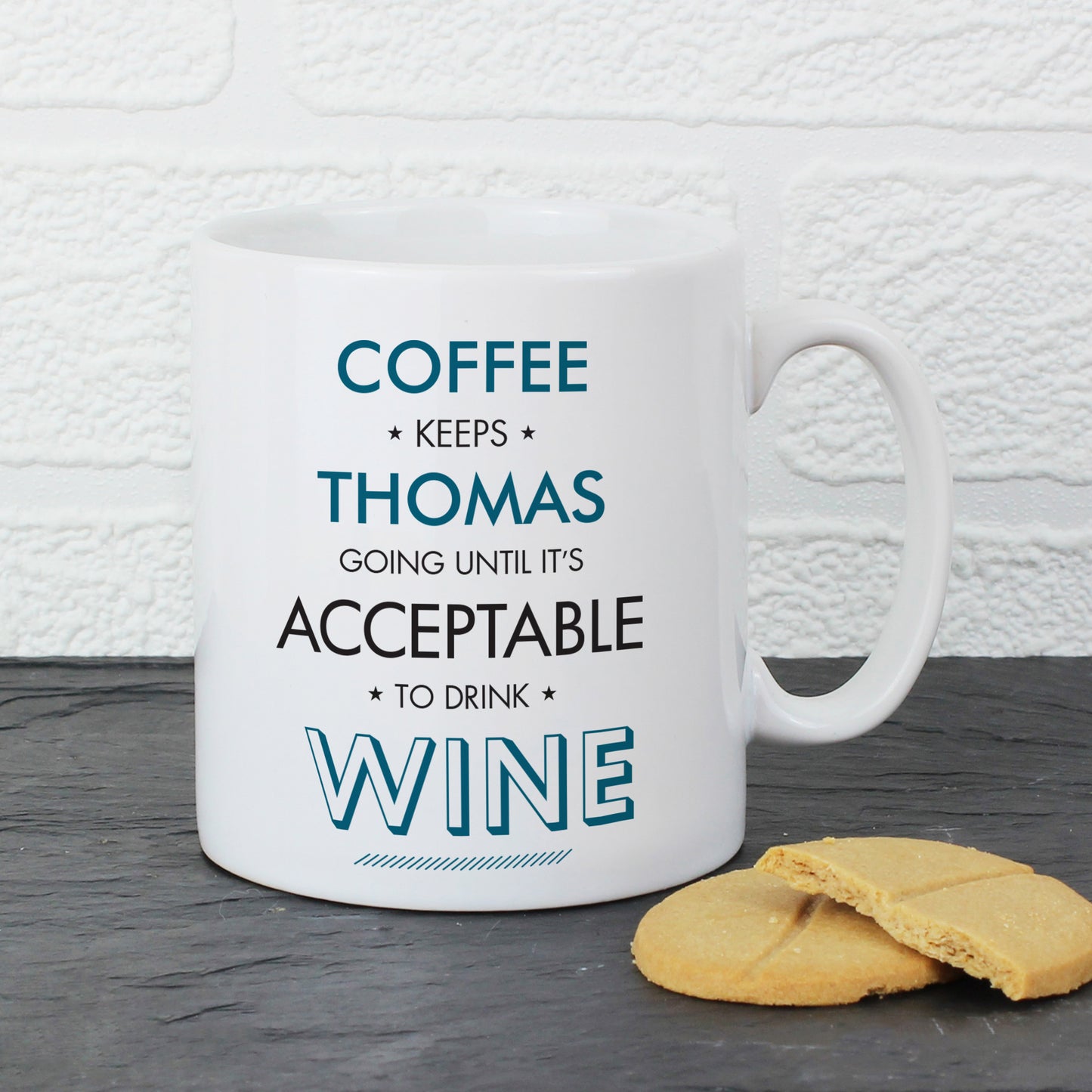 Personalised Blue Acceptable To Drink Mug