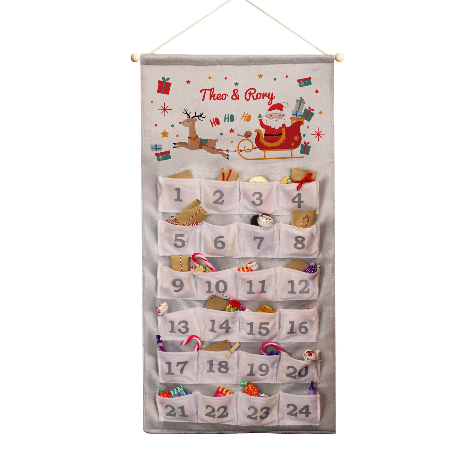 Personalised Santa Sleigh Advent Calendar