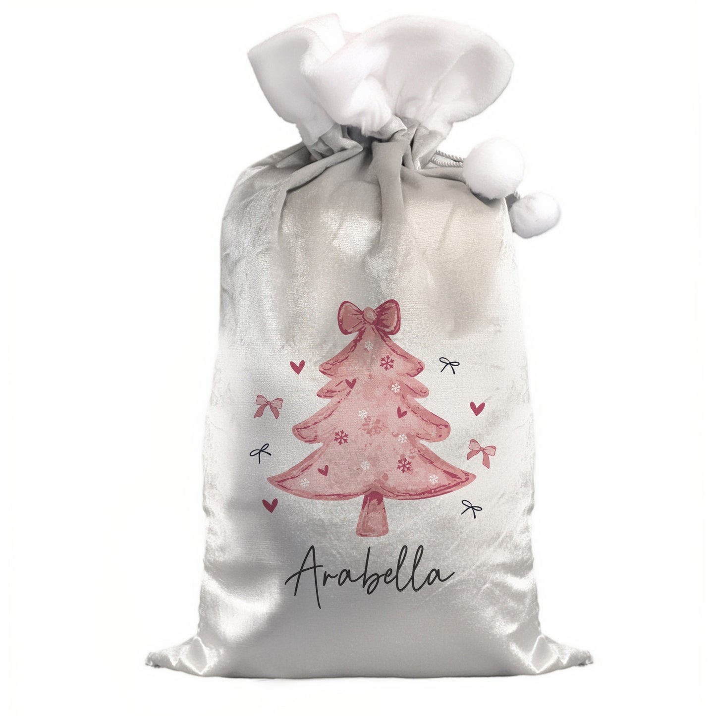 Personalised Pink Christmas Tree Sack
