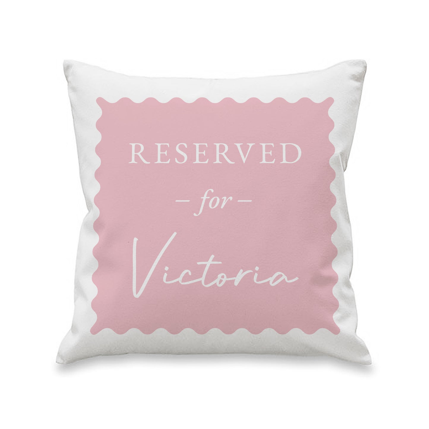Personalised Pink Reserved For Cushion