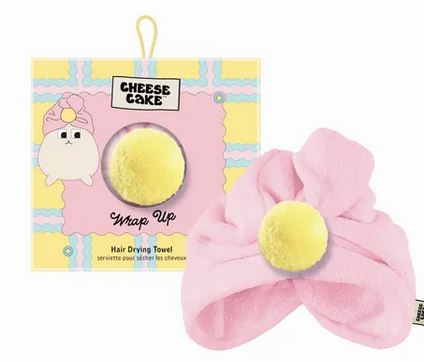Cheesecake 1Pc Hair Drying Towel Pompom - Pink