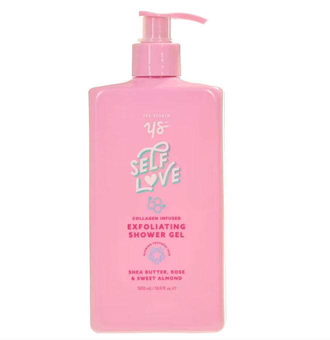 Yes Studio Collagen Exfoliating Shower Gel - Shea Butter, Rose & Sweet Almond