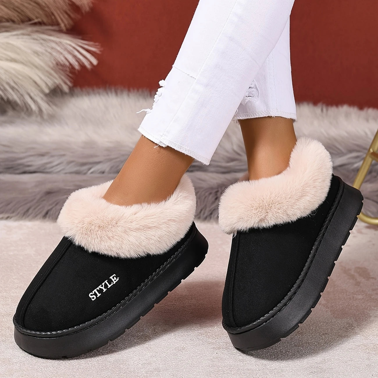 Premium Anti-Slip Thick-Soled Warm Slippers