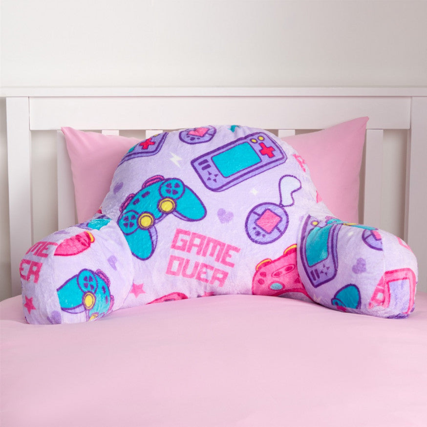 Kids Gaming Fleece Cuddle Cushion - Lilac