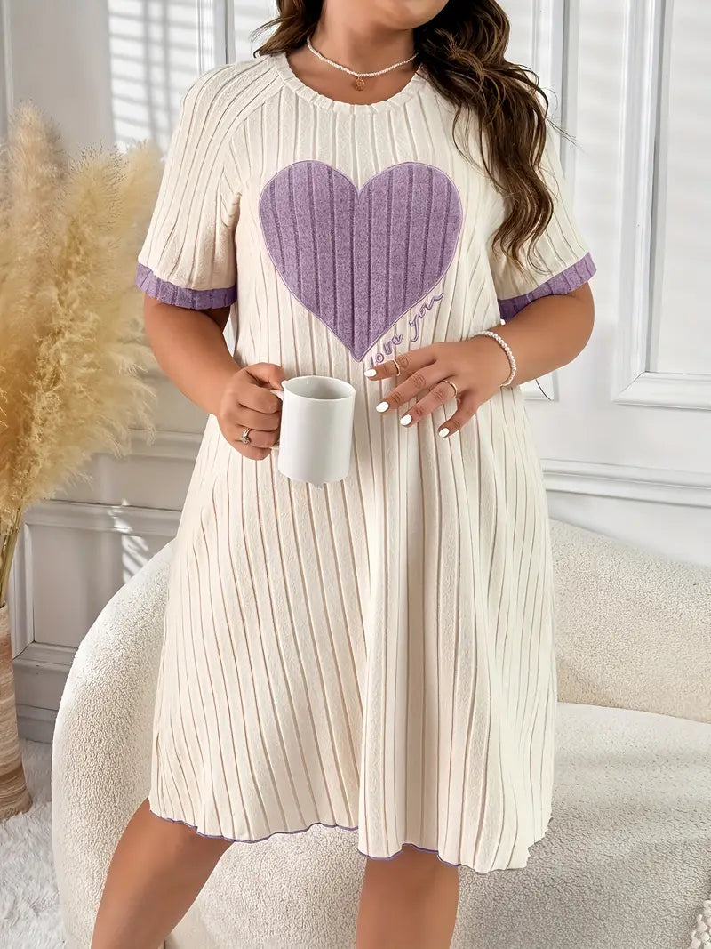Heart Love you Nightie Curve