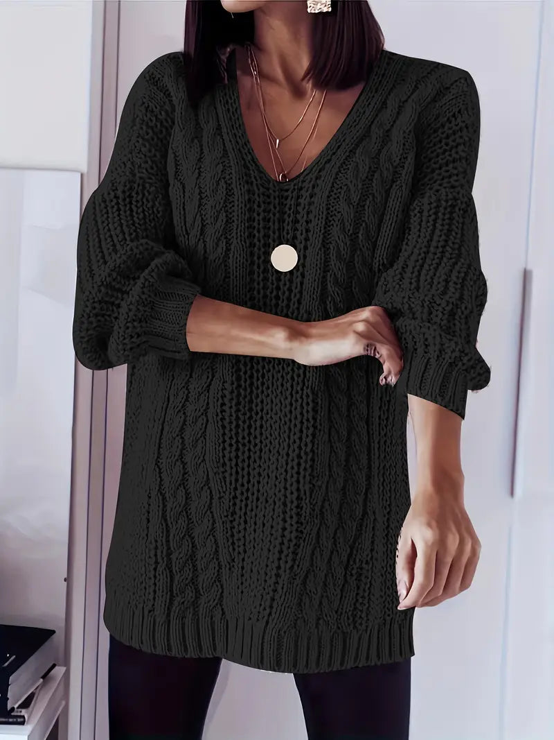 Soft Stretchy Women's Plus Size V-Neck Sweater Size 18 - 26