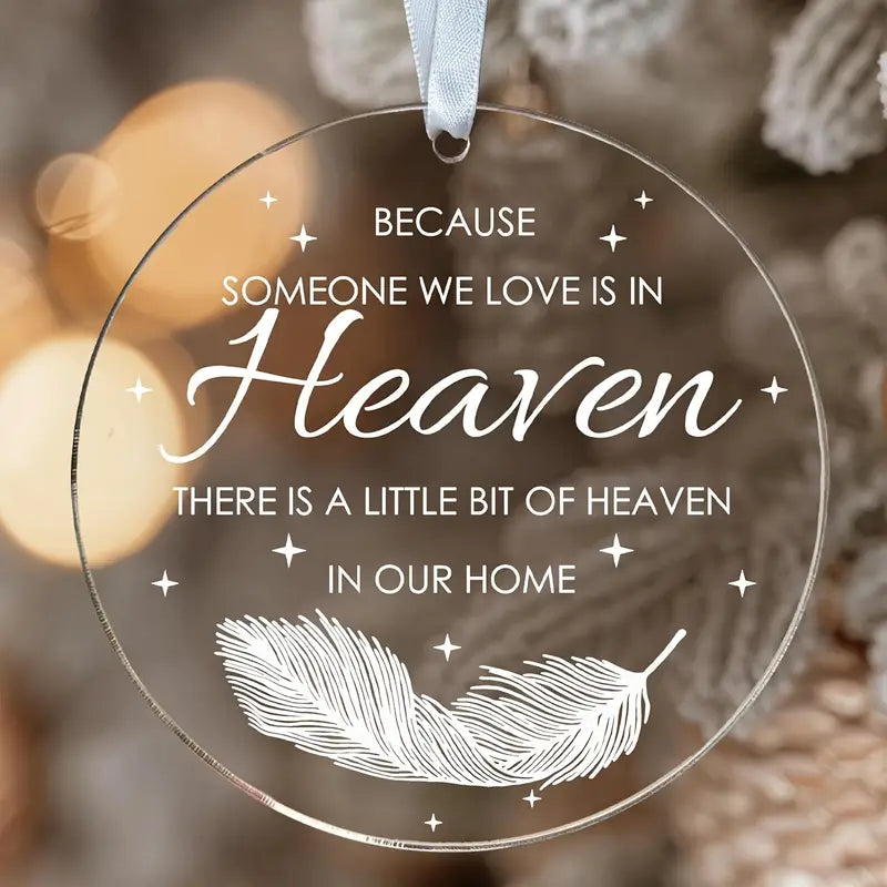 Flat, Memorial Christmas Ornament Someone in Heaven