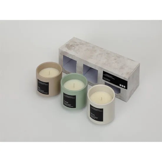 French Connection Stone Collection Trio Of Candles Gift Set