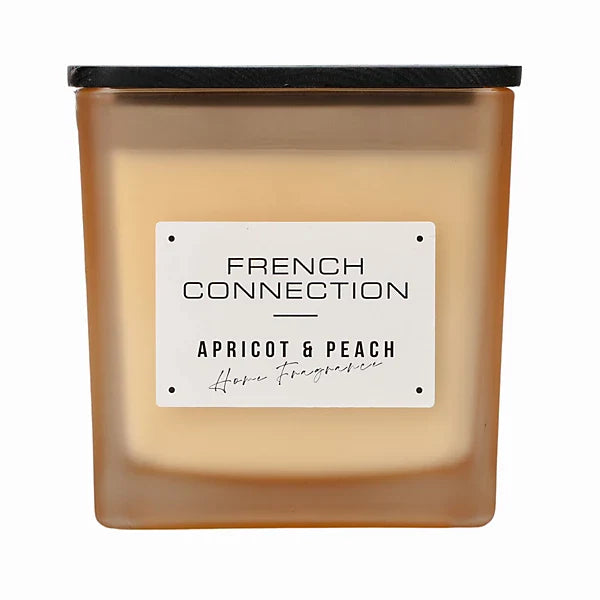 French Connection XL Scented Candle Jar - APRICOT & PEACH