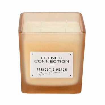 French Connection XL Scented Candle Jar - APRICOT & PEACH
