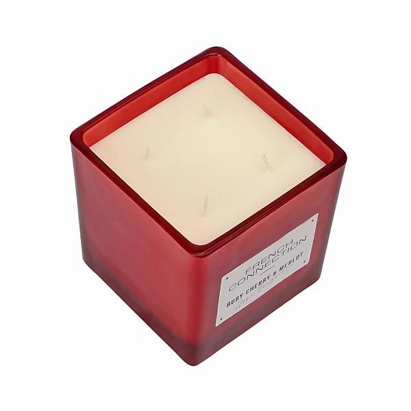 French Connection XL Scented Candle Jar - Cherry & Merlot