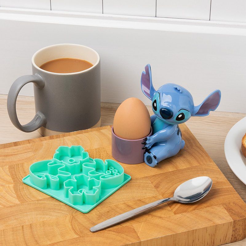 Disney Stitch Egg Cup and Toast Cutter Set