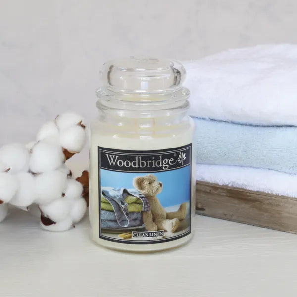 Clean Linen Large Scented Candle Jar