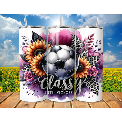 Classy Before  Football Tumbler 20oz