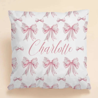 Personalised Bow Pillow Case