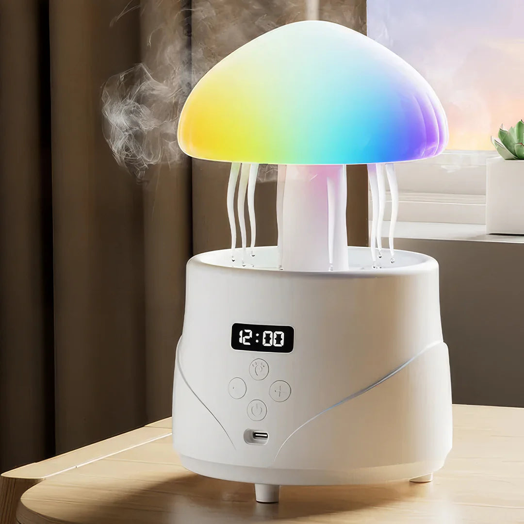 Jellyfish -Shaped Humidifier & Bluetooth Speaker – 400ml Capacity & Colorful Lights