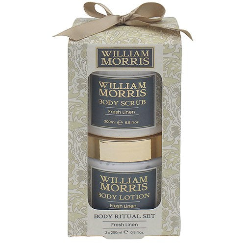 ARTICHOKE BODY SCRUB & LOTION Wm. MORRIS FRESH LINEN