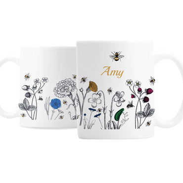 Personalised Wild Flower Mug