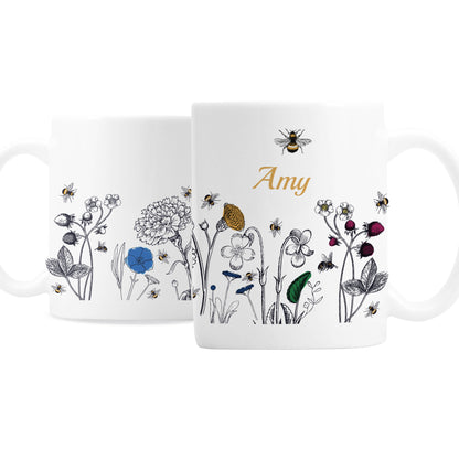 Personalised Wild Flower Mug
