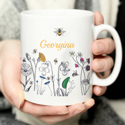 Personalised Wild Flower Mug
