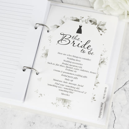 Personalised Botanical Border Wedding Planner