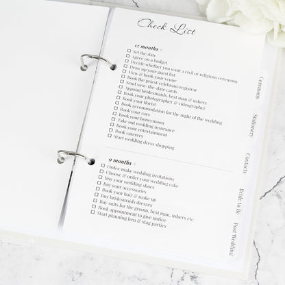 Personalised Botanical Border Wedding Planner
