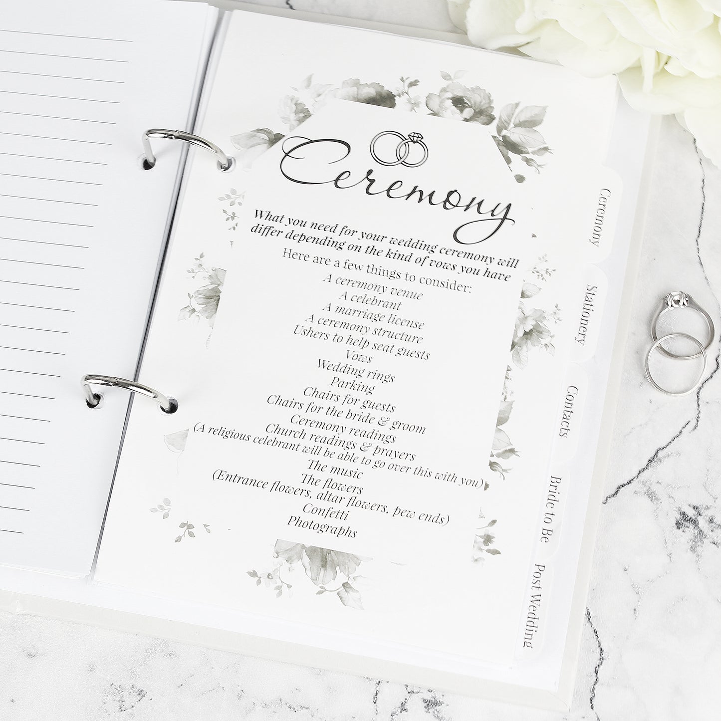 Personalised Botanical Border Wedding Planner