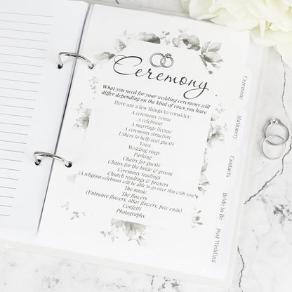 Personalised Botanical Border Wedding Planner